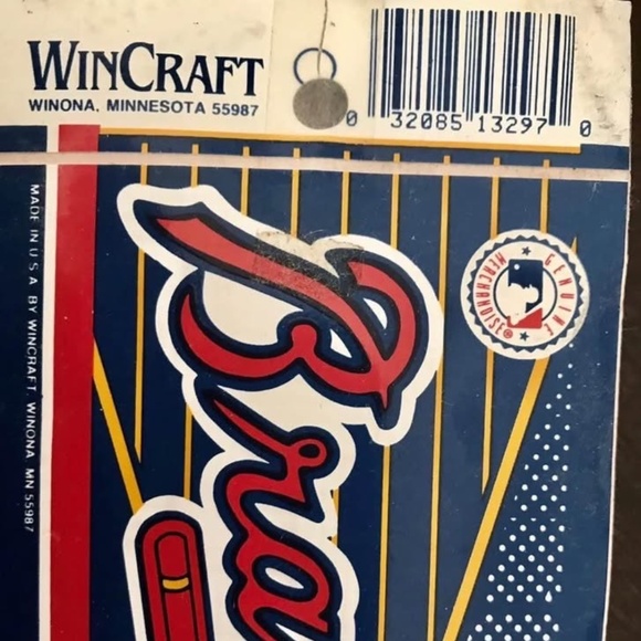 Vintage Atlanta Braves Car Bumper Sticker WinCraft 11.4” X 3” - Picture 5 of 6